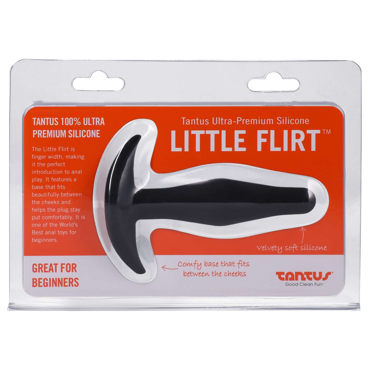 Tantus Silicone Little Flirt Butt Plug Black - xtantric.ca