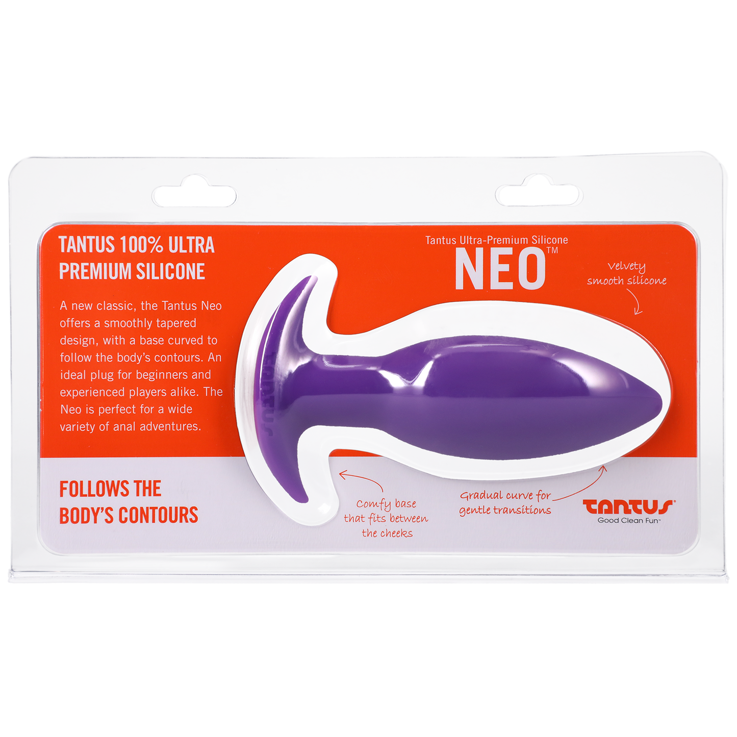 Tantus Silicone Neo Silicone Butt Plug Purple - xtantric.ca