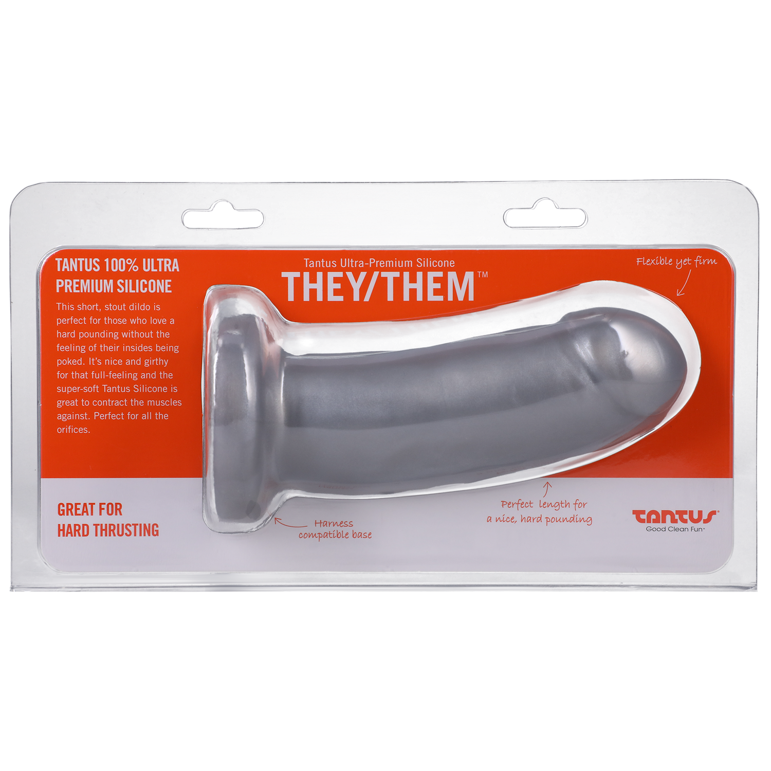 They/Them  Super Soft Silicone Dildo Silver - xtantric.ca