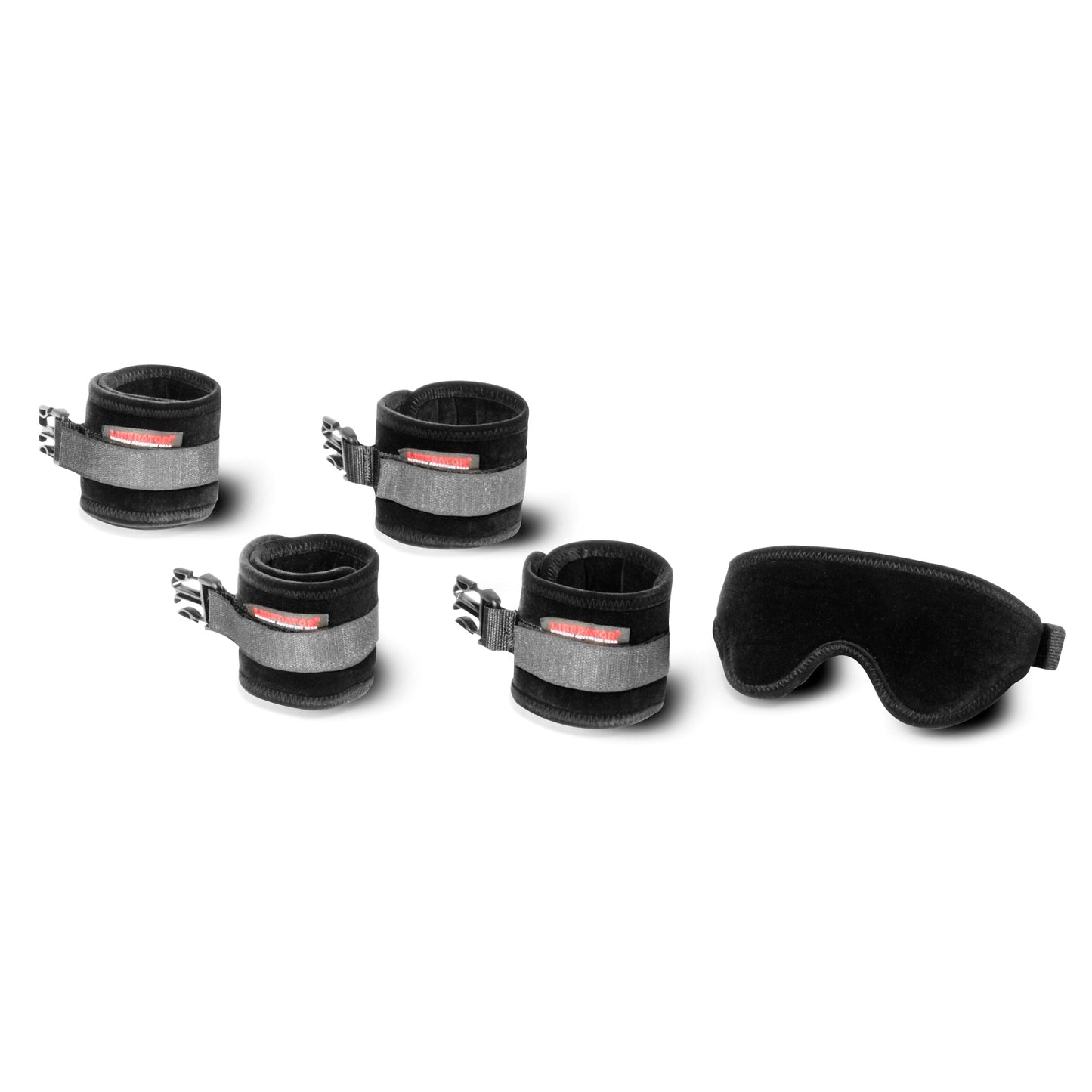 Black Label Seduction Cuff Kit Black Microfiber - xtantric.ca