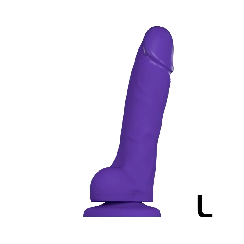 SOFT REALISTIC DILDO PURPLE - L - xtantric.ca