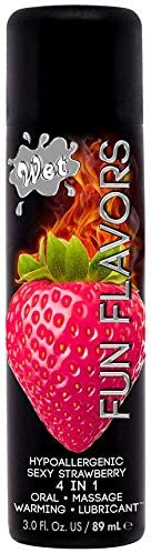 Fun Flavors Sexy Strawberry 4 in 1 3oz - xtantric.ca