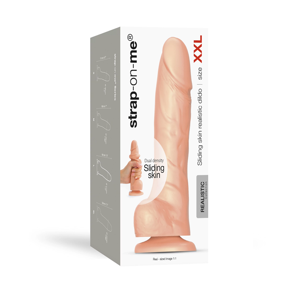 SLIDING SKIN REALISTIC DILDO VANILLA XXL - xtantric.ca