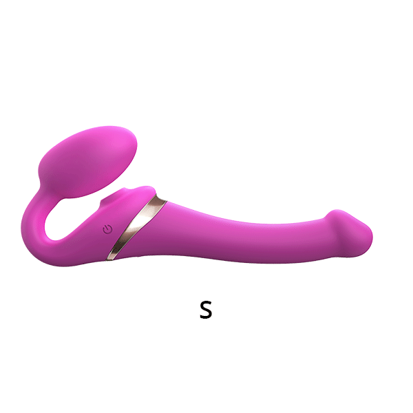 MULTI ORGASM BENDABLE STRAP-ON - S - FUCHSIA - xtantric.ca