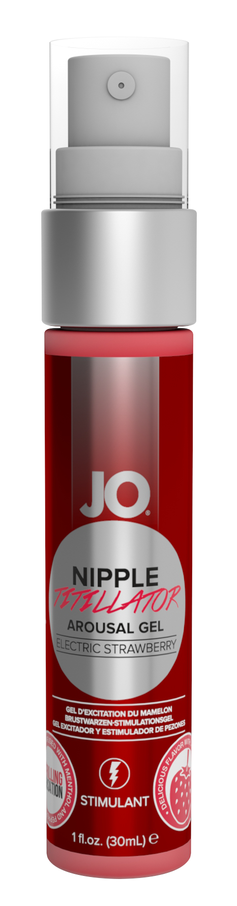 JO Nipple Titillator - Strawberry - Stimulant 1 floz / 30 mL - xtantric.ca