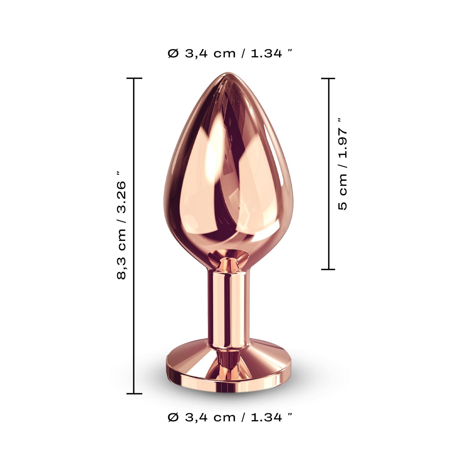 Diamond Plug Rose Gold Medium - xtantric.ca