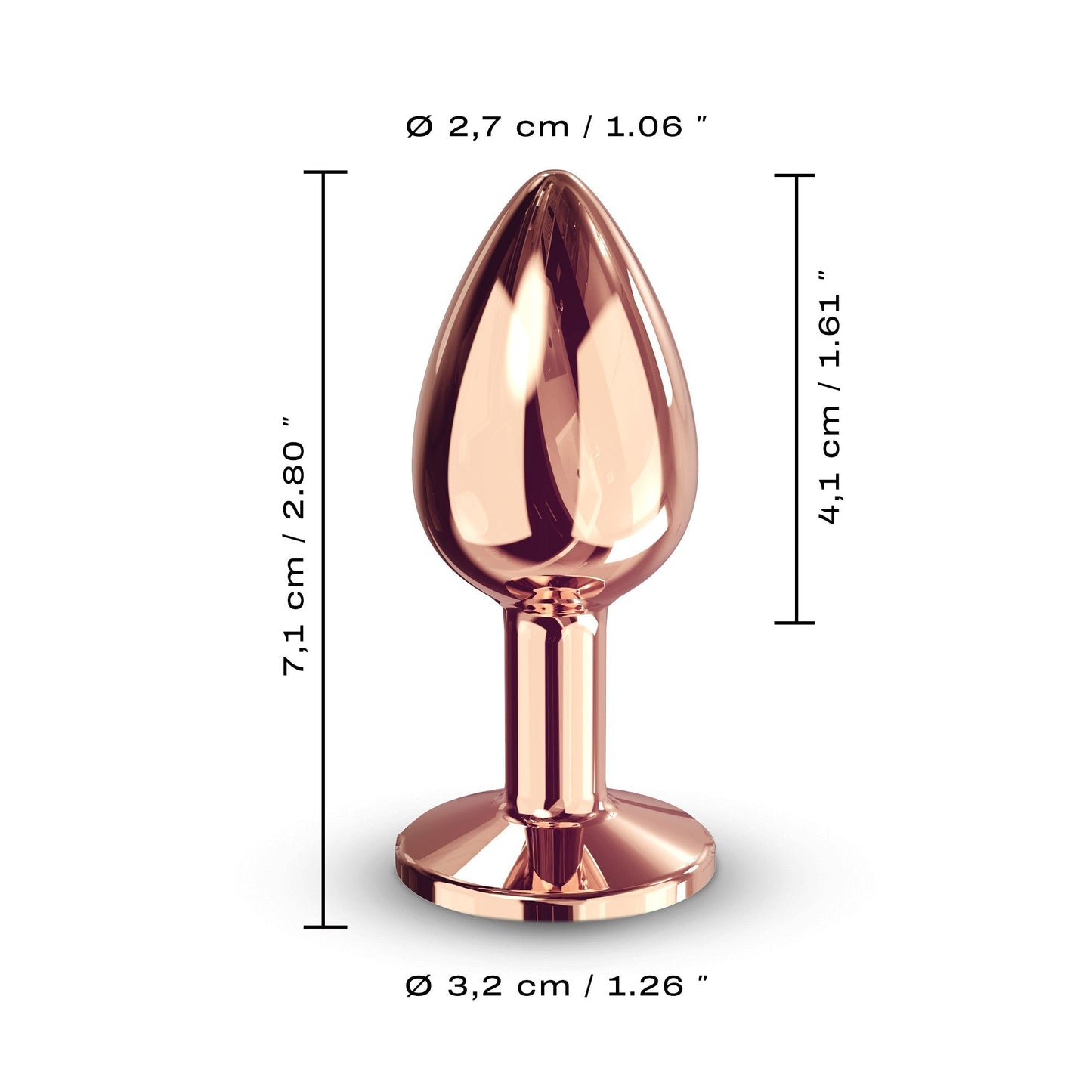 Diamond Plug Rose Gold Small - xtantric.ca