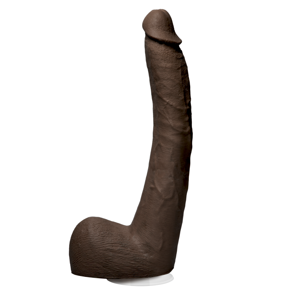 Doc Johnson Signature Cocks - Isiah Maxwell - 10 Inch ULTRASKYN Cock with Removable Vac-U-Lock Suction Cup - Chocolate - xtantric.ca