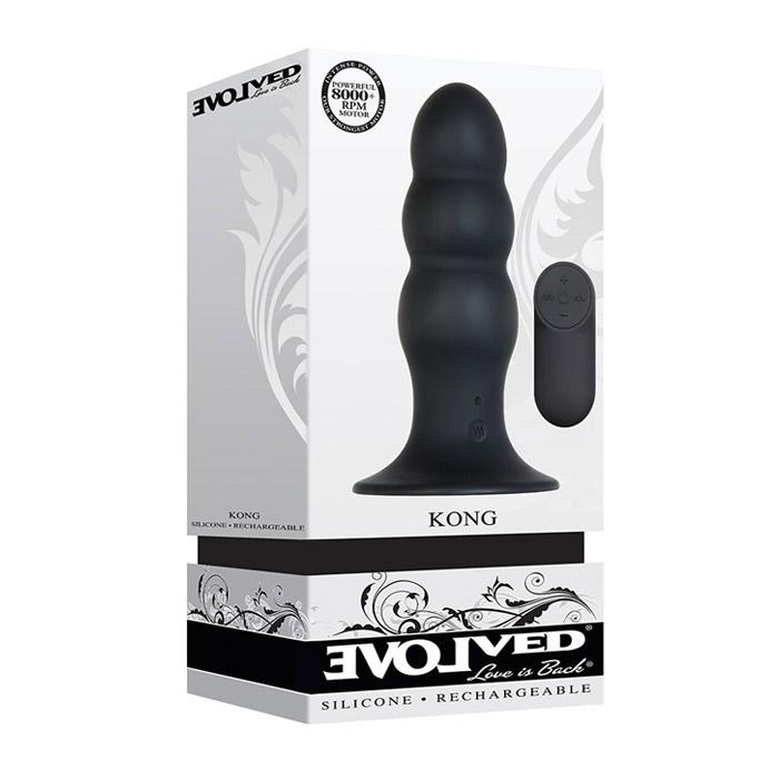 Evolved Novelties Kong Rechargeable Butt Plug with Remote Control - xtantric.ca