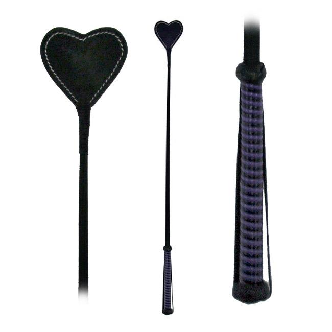 Fetissimo Riding Crop Heart Shaped Vegan Friendly Pink - xtantric.ca