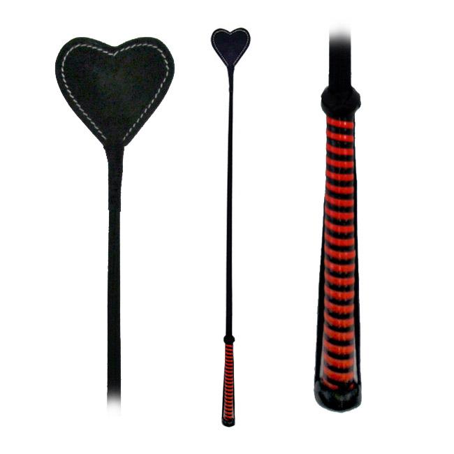 Fetissimo Riding Crop Heart Shaped Vegan Friendly Pink - xtantric.ca