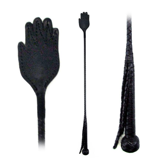 Riding Crop Hand Slap Leather 26in - xtantric.ca