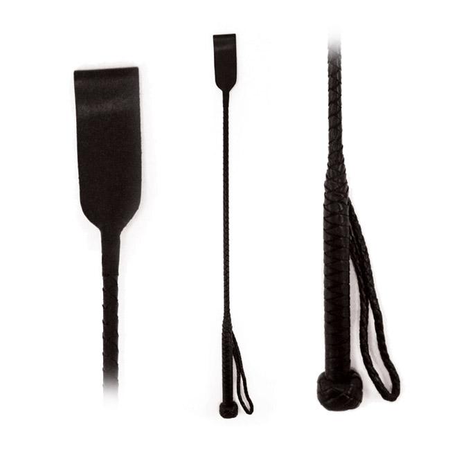 Fetissimo Riding Crop Hog Slapper Leather 26in - xtantric.ca