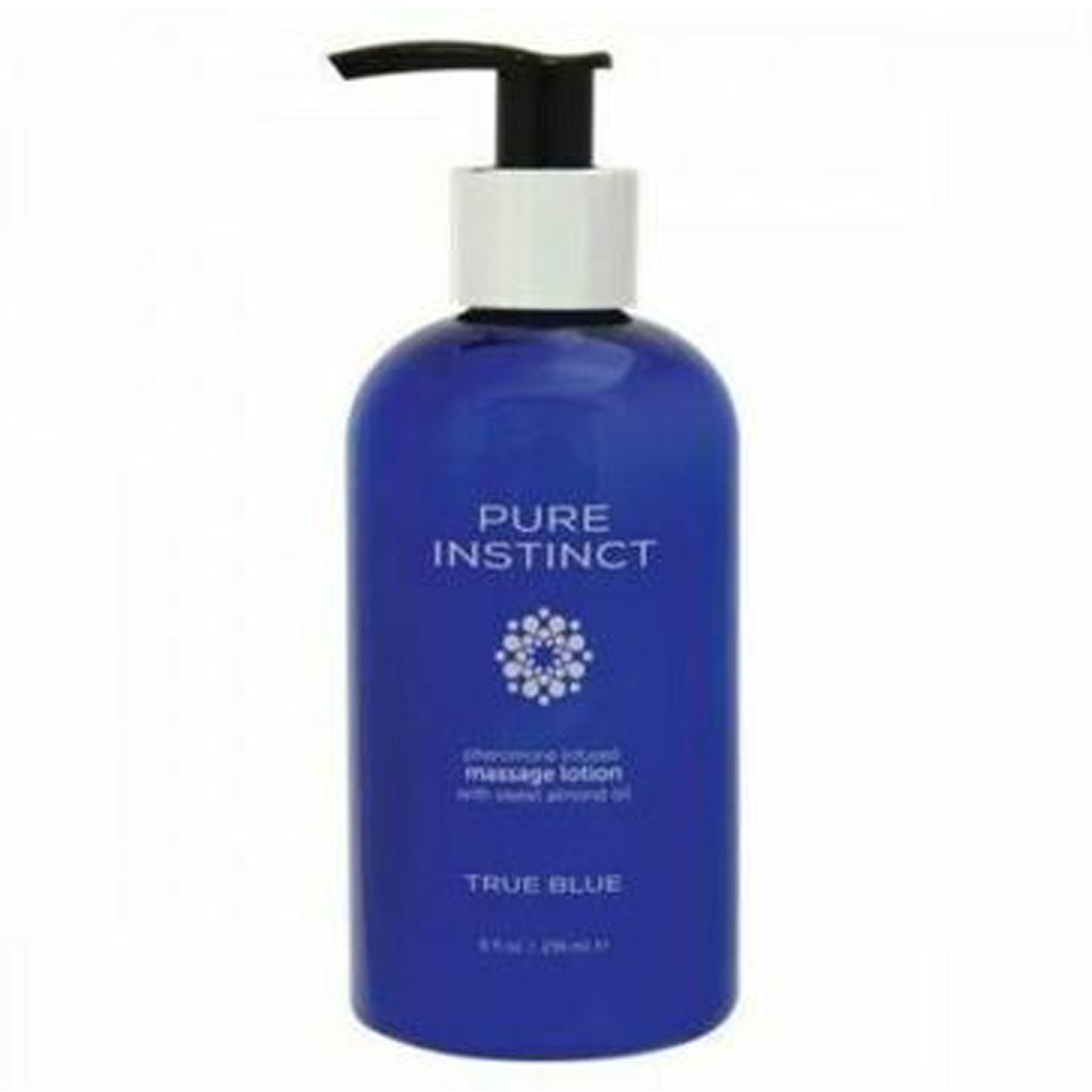 Pure Instinct Pheromone Infused Massage Lotion W/Sweet Almond Oil True Blue 8 fl Oz - xtantric.ca