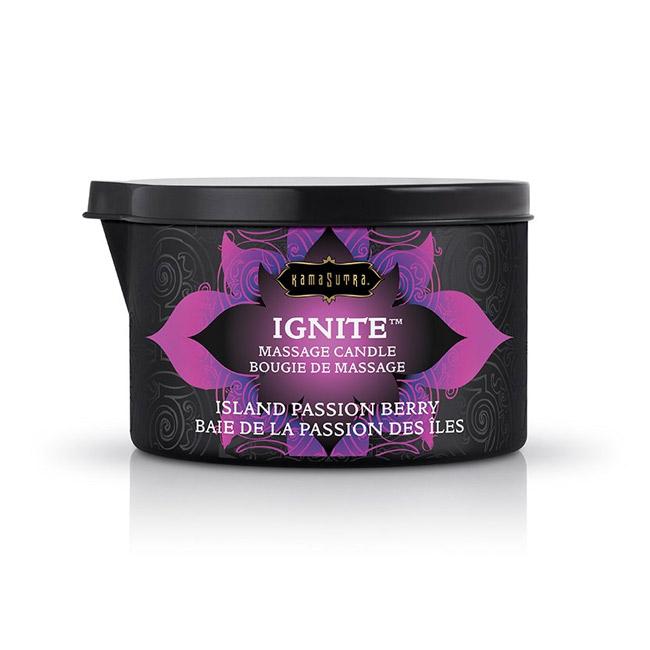 Ignite Massage Oil Candle Island Passion Berry - xtantric.ca