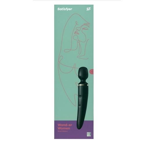 Satisfyer Wand-er Women - Black/Gold - xtantric.ca