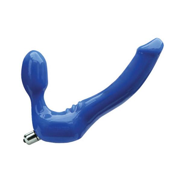 Tantus Silicone Feeldoe Slim Double Dong Vibrator Blue - xtantric.ca