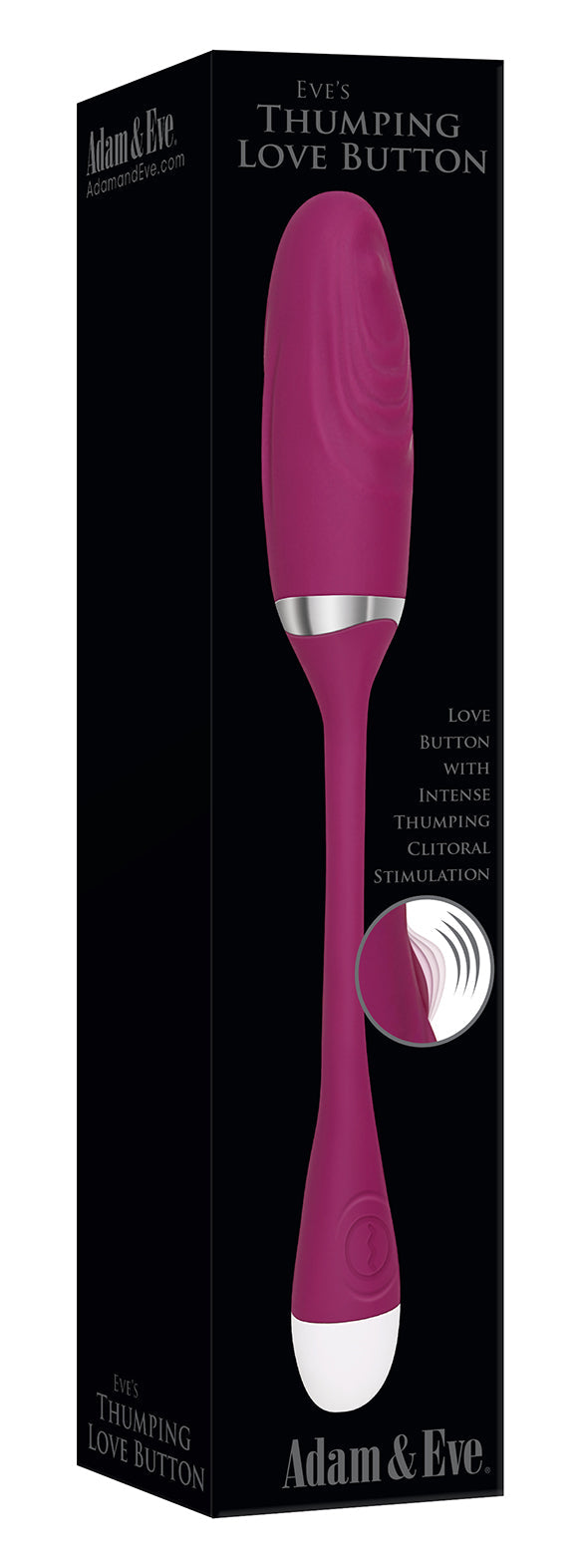 Adam & Eve EVE'S THUMPING LOVE BUTTON WHITE/BURGUNDY - xtantric.ca