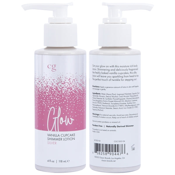 GLOW Silver Shimmer Lotion - Silver 4oz | 118mL - xtantric.ca