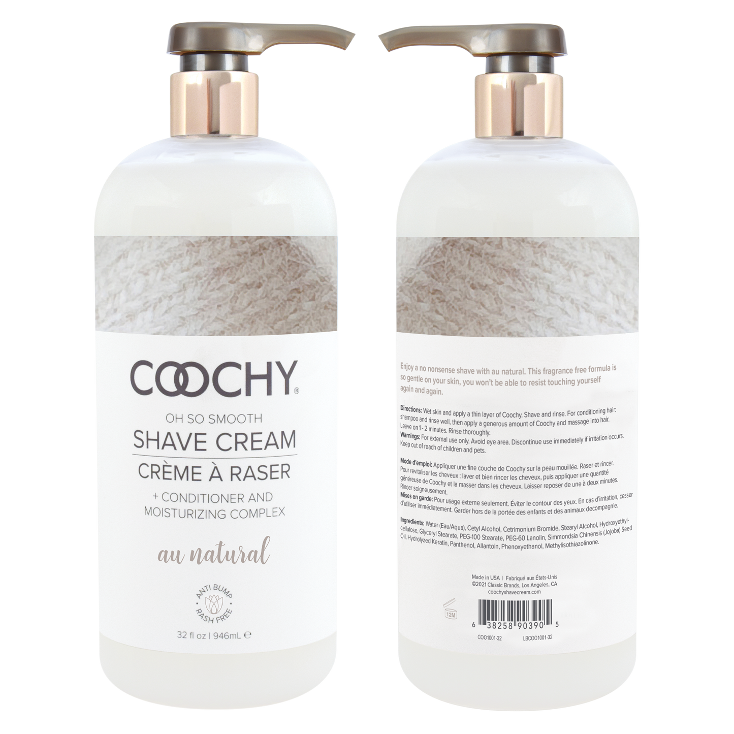 Shave Cream - Au Natural 32oz | 946mL - xtantric.ca