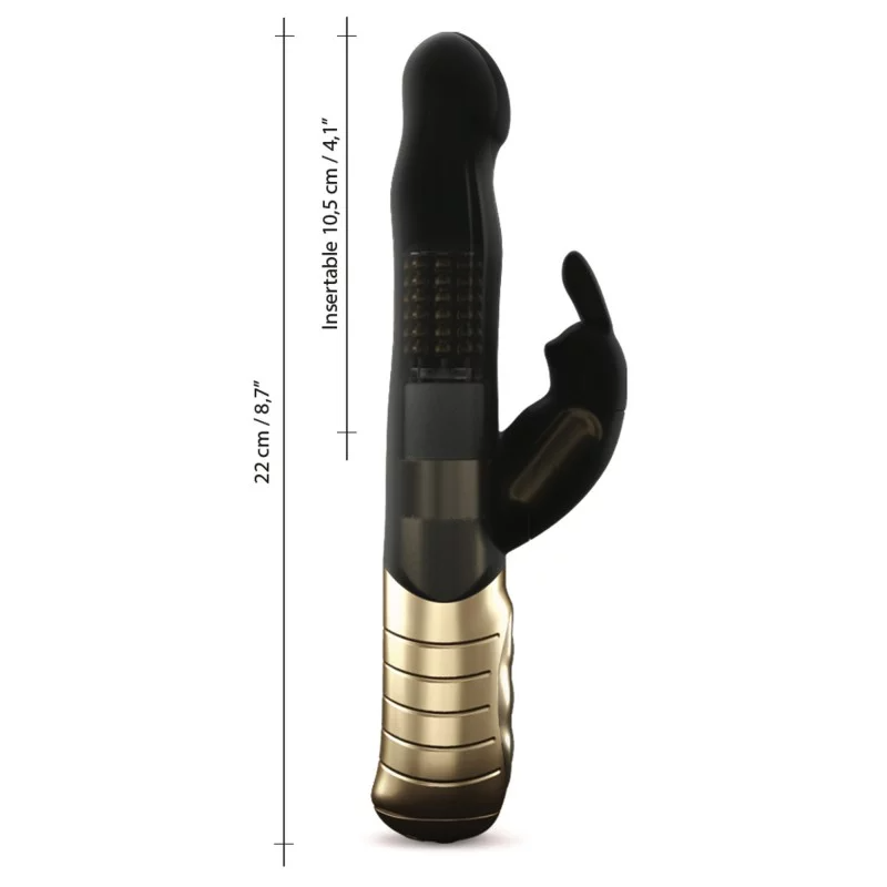 BABY RABBIT BLACK & GOLD 2.0 - RECHARGEABLE - xtantric.ca