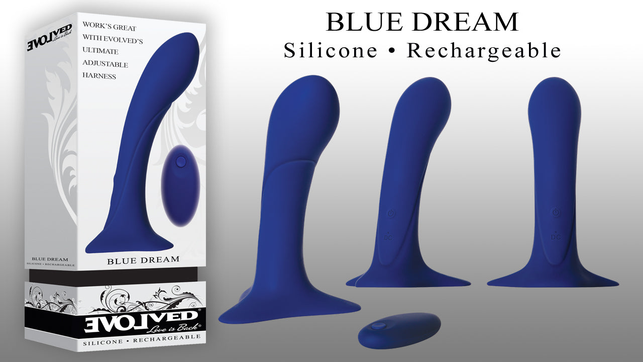 Evolved Novelties Blue Dream Dildo with Remote Control - xtantric.ca