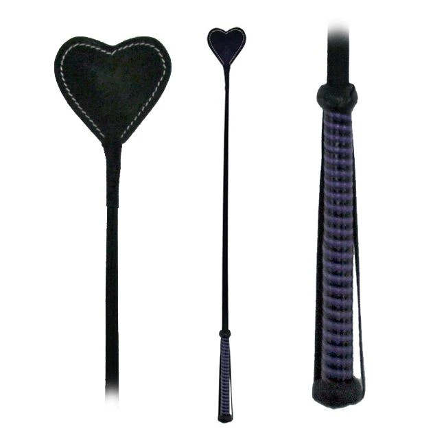 Riding Crop Heart Shaped Vegan Friendly Purple - xtantric.ca