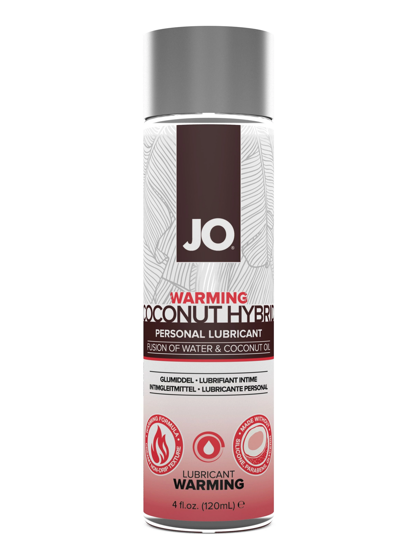 JO Coconut Hybrid - Warming - Lubricant 4 floz / 120 mL - xtantric.ca