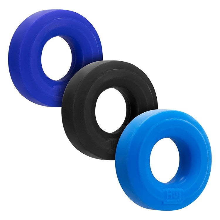 HUJ3 c-ring 3-pack,  COBALT MULTI - Tar/Cobalt/Aqua - xtantric.ca