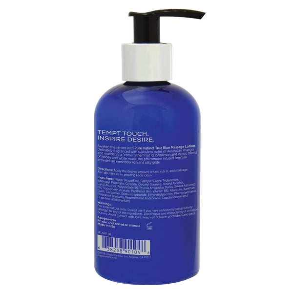 True Blue Pheromone Massage & Body Lotion 8oz | 236mL - xtantric.ca