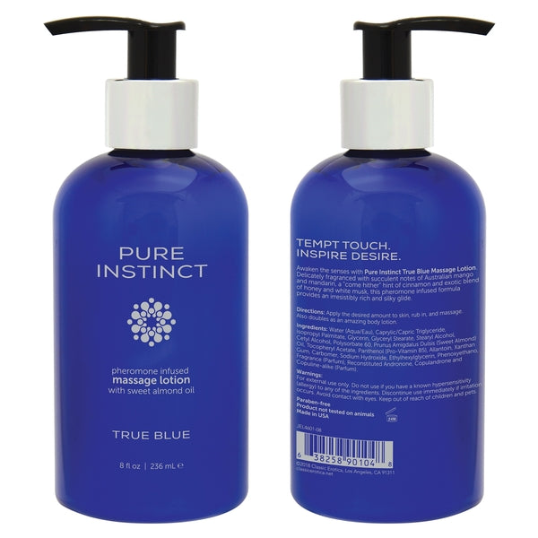 True Blue Pheromone Massage & Body Lotion 8oz | 236mL - xtantric.ca