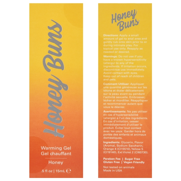 HONEY BUNS Warming Arousal Gel Honey .5oz | 15mL - xtantric.ca