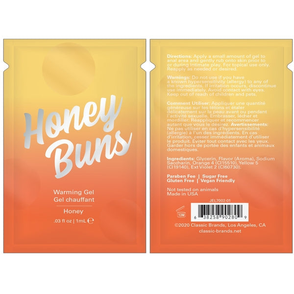 HONEY BUNS WARMING AROUSAL GEL - FOIL - 0.03 fl oz | 1 mL - xtantric.ca