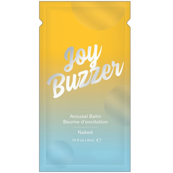 JOY BUZZER FLAVOR FREE AROUSAL BALM NAKED - FOIL - 0.13 floz | 4 mL - xtantric.ca