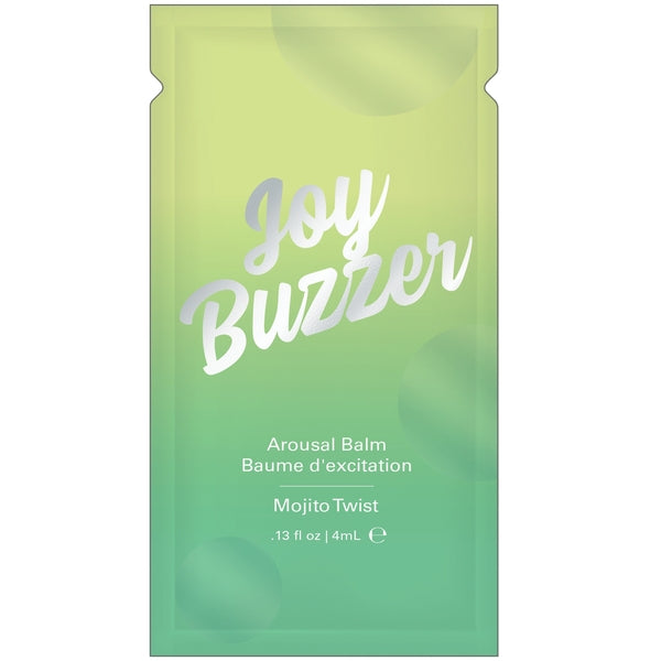 JOY BUZZER Clitoral Arousal Balm - Mojito Twist Foil - 0.13 floz  l 4 mL - xtantric.ca