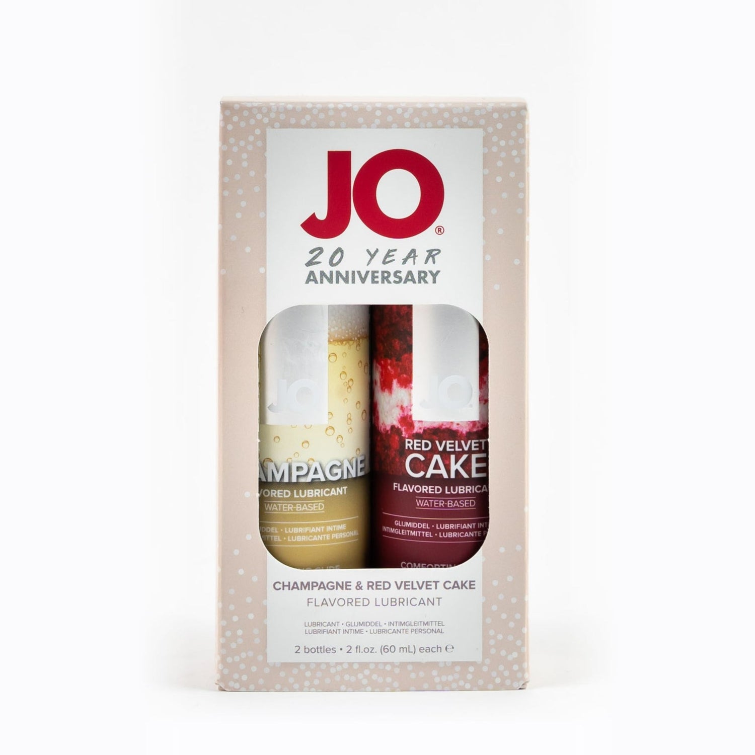 JO Limited Edition 20 Year Anniversary Set - Champagne 2 oz/60 mL + Red Velvet Cake 2 oz/60 mL - xtantric.ca