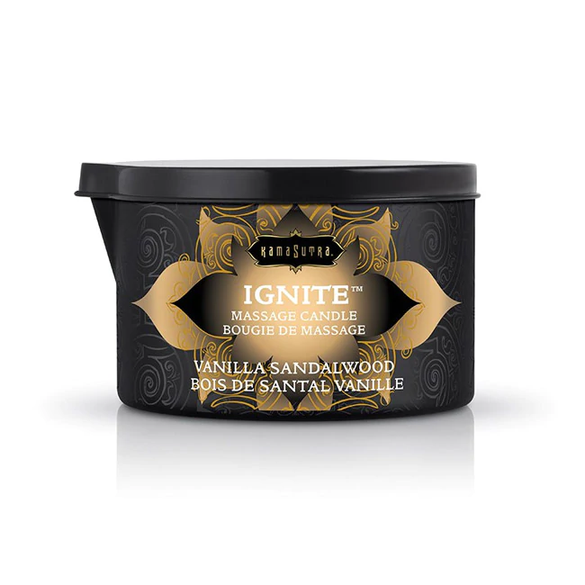 Ignite Massage Oil Candle Vanilla Sandalwood - xtantric.ca