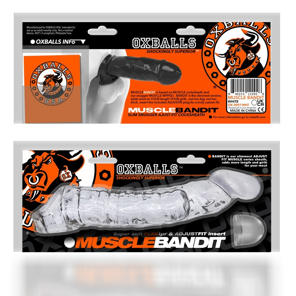 MUSCLE BANDIT, slimmest Muscle cocksheath, CLEAR - xtantric.ca