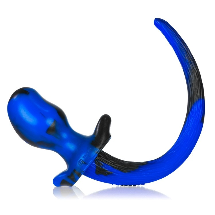 BULLDOG, puppy tail buttplug, POLICE SWIRL, Large - xtantric.ca