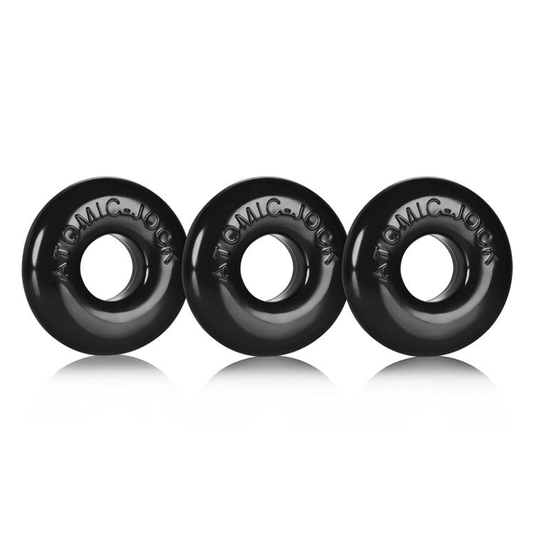 Oxballs RINGER, 3-pack of DO-NUT-1 - BLACK - xtantric.ca