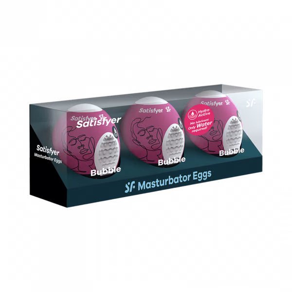 Masturbator Egg 3er Set (Bubble) Violet - xtantric.ca