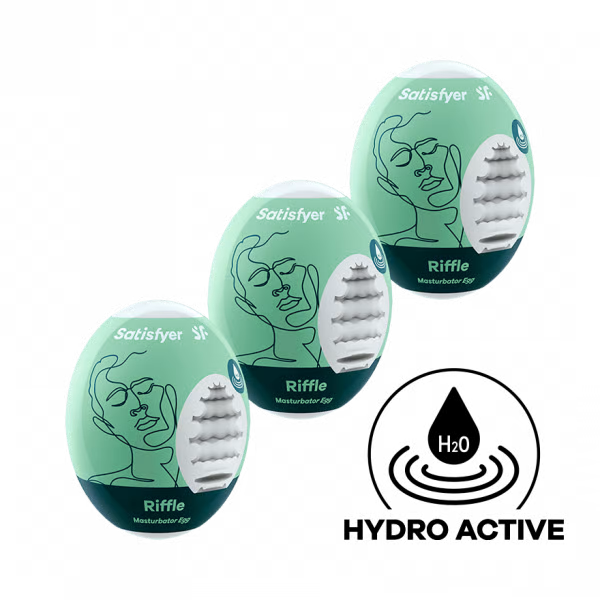 Masturbator Egg 3er Set (Riffle) Light Green - xtantric.ca