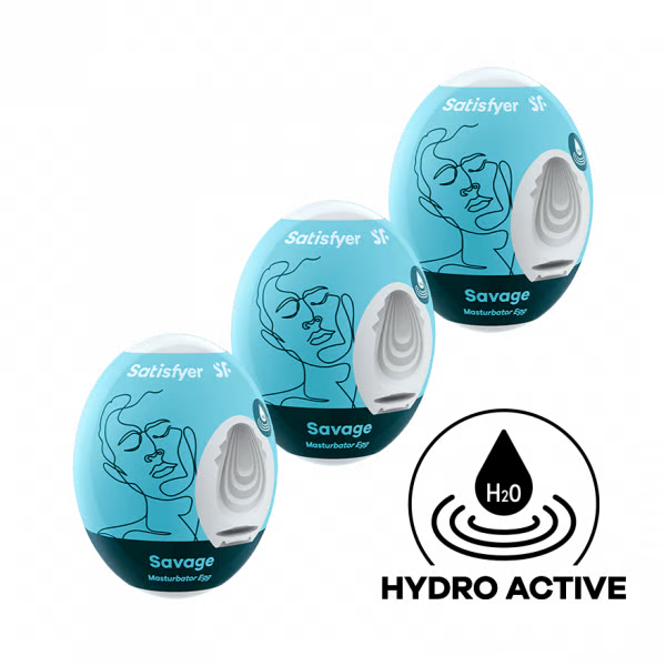 Masturbator Egg 3er Set (Savage) Light Blue - xtantric.ca