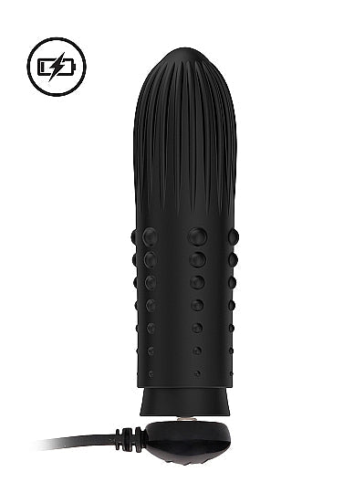 Elegance Lush Turbo Rechargeable Bullet Vibrator Black - xtantric.ca