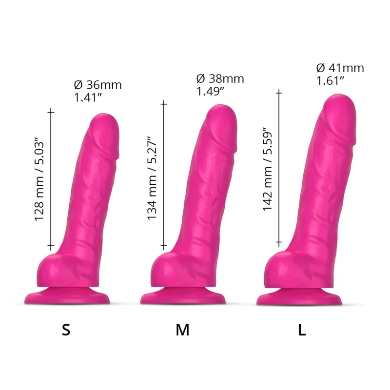 SLIDING SKIN REALISTIC DILDO FUCHSIA S - xtantric.ca