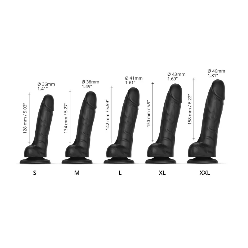 SLIDING SKIN REALISTIC DILDO BLACK L - xtantric.ca