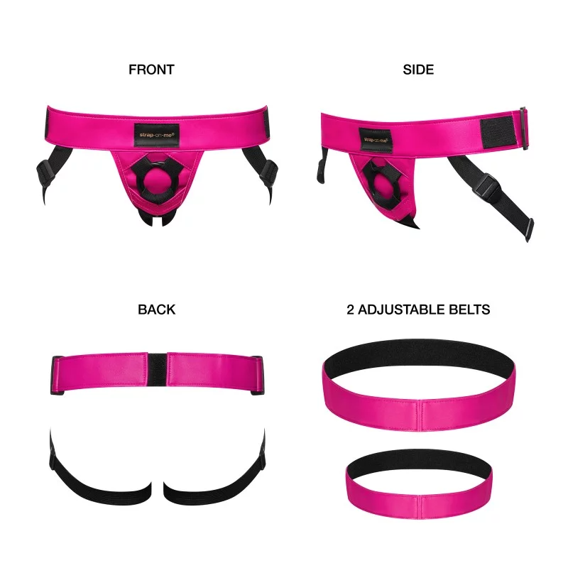 LEATHERETTE HARNESS CURIOUS - FUCHSIA - xtantric.ca