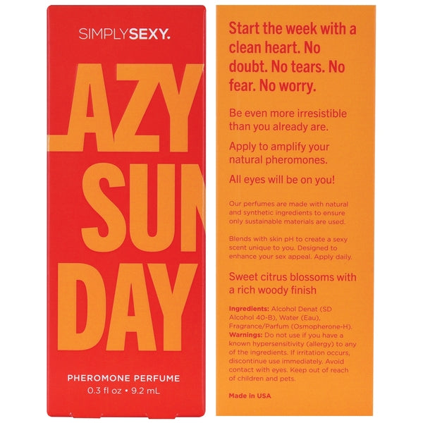 LAZY SUNDAY Pheromone Infused Perfume - Lazy Sunday 0.3oz | 9.2mL - xtantric.ca