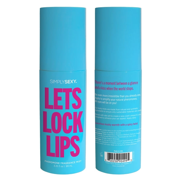 SIMPLY SEXY PHEROMONE BODY MIST - LET'S LOCK  LIPS - 3.35 floz | 99m - xtantric.ca