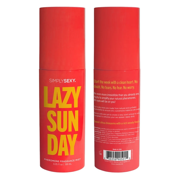 SIMPLY SEXY PHEROMONE BODY MIST - LAZY SUNDAY  - 3.35 floz | 99mL - xtantric.ca